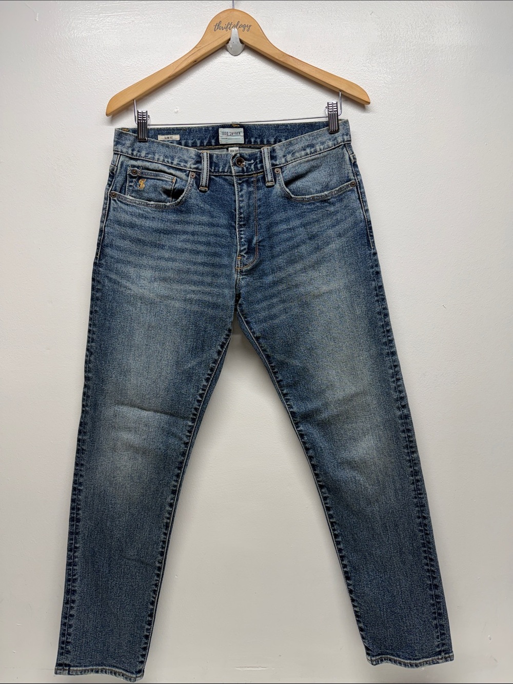 Todd Snyder Jeans Slim Fit Stretch Cotton Denim Pants Blue Mens Size 30 x 30"